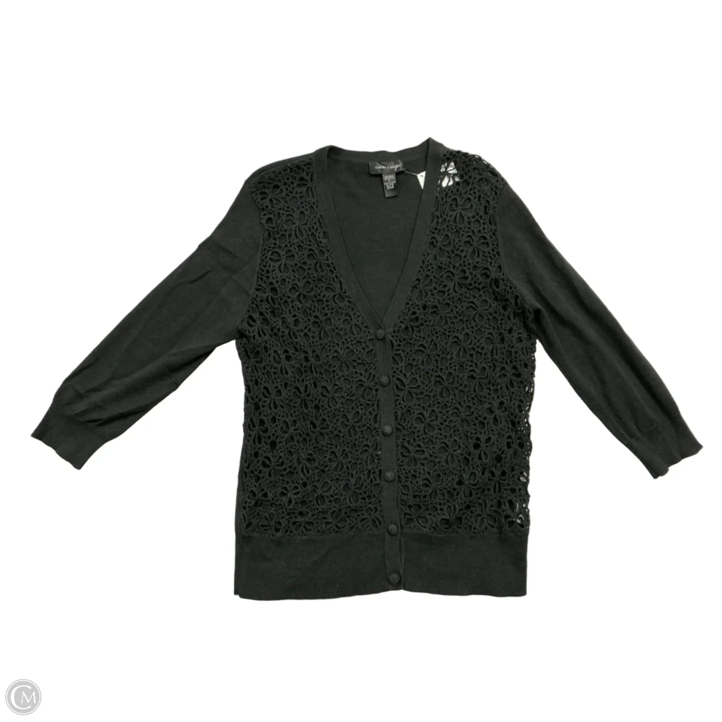 Cardigan By Cable And Gauge In Black, Size: L