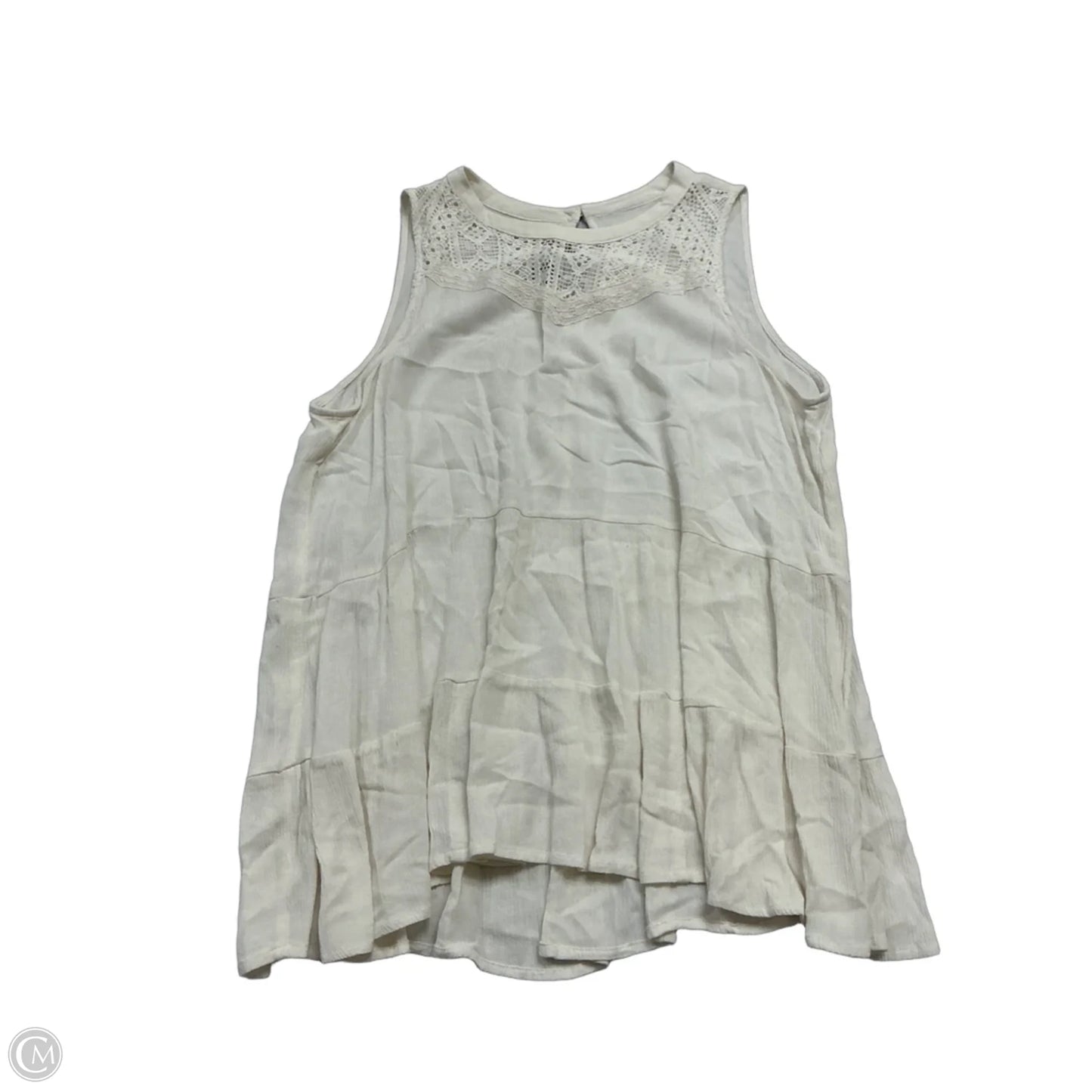 Top Sleeveless By Maurices In Cream, Size: Xl