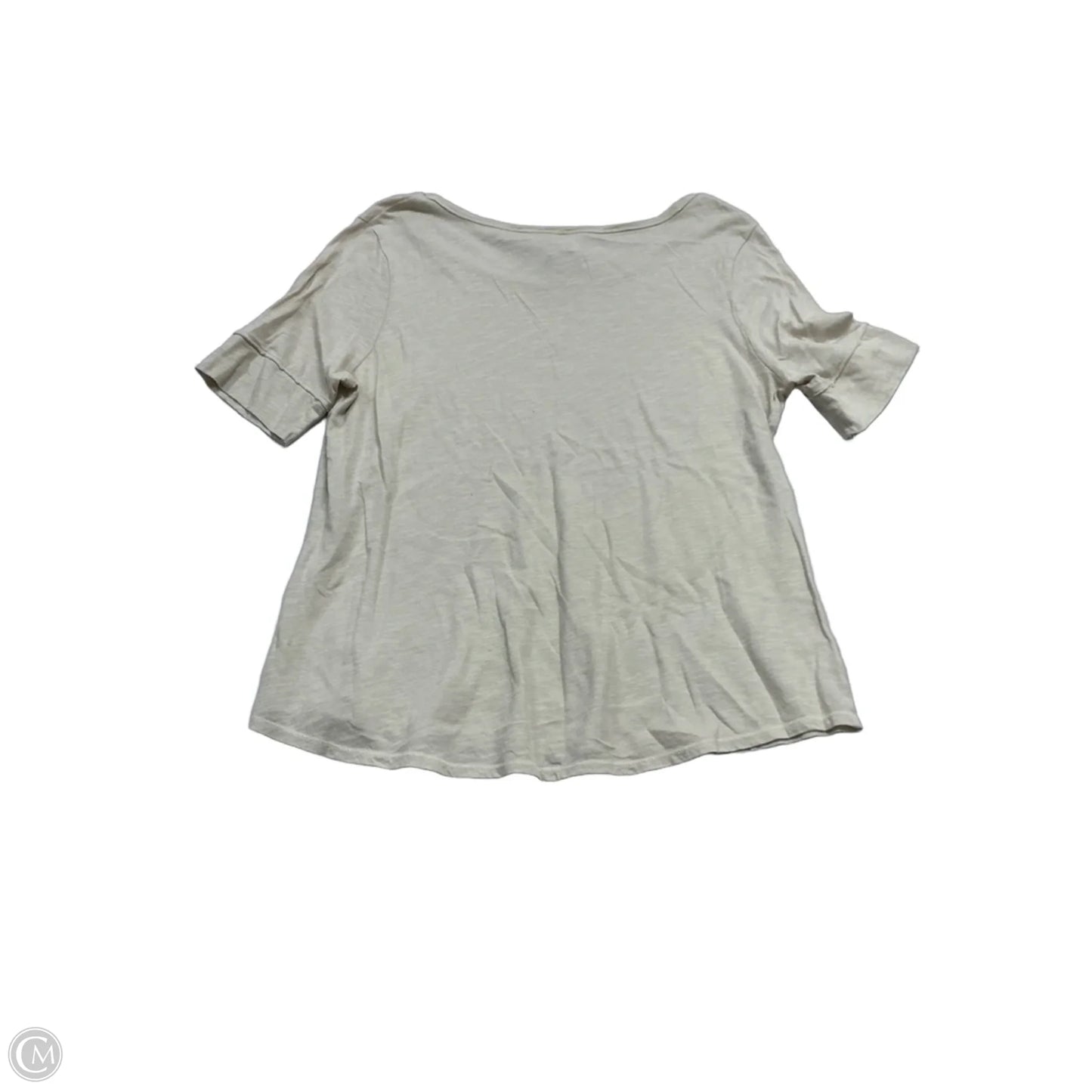 Top Short Sleeve By Cato In Tan, Size: Xl