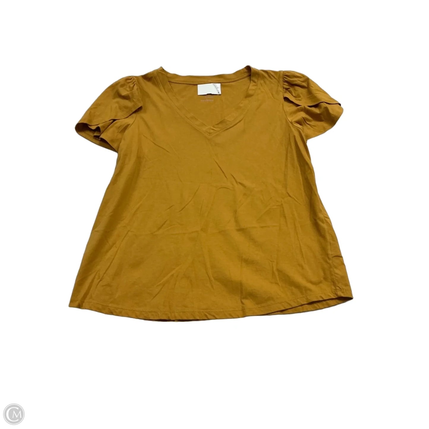 Top Short Sleeve By Maurices In Yellow, Size: L