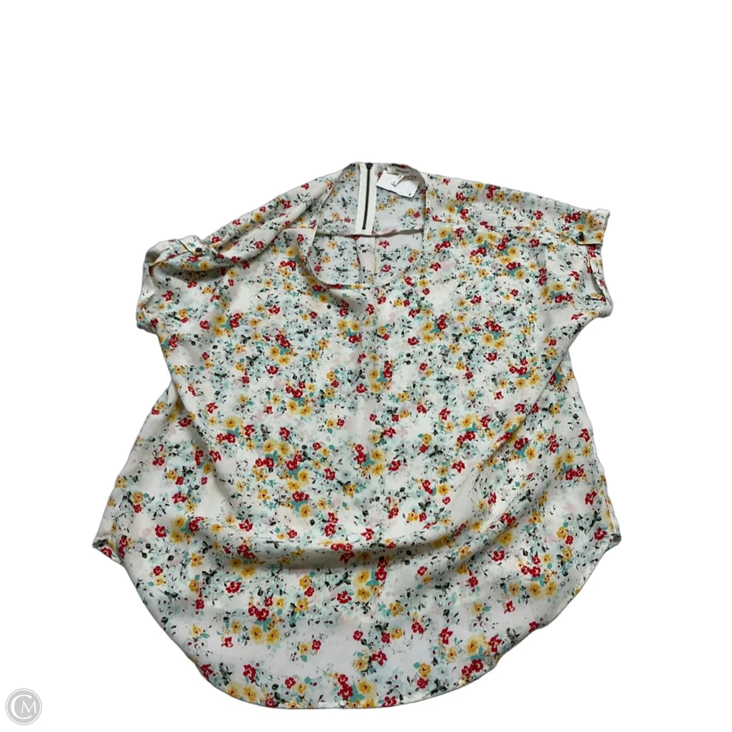 Top Short Sleeve By Maurices In Floral Print, Size: L
