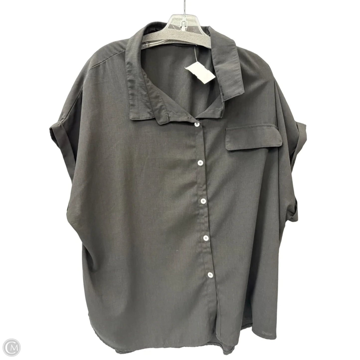 Top Short Sleeve By Shein In Black, Size: 5