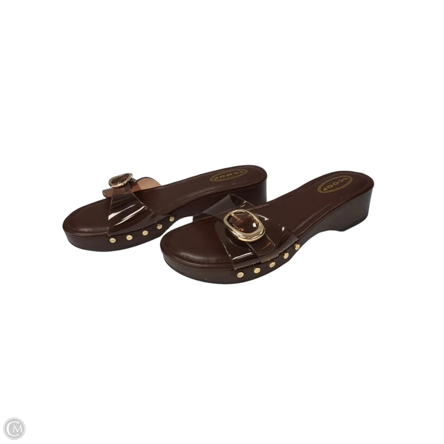 Sandals Flats By Scoop In Brown, Size: 10