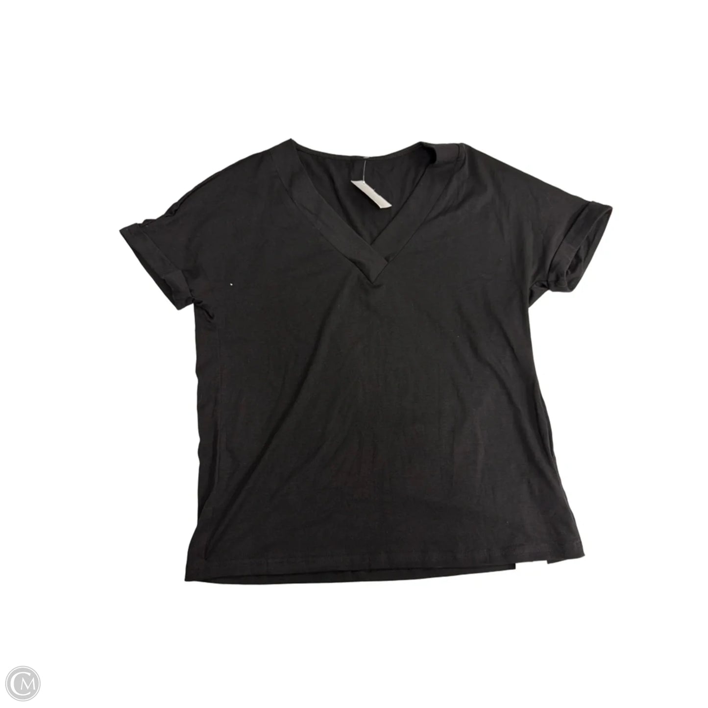 Top Short Sleeve By Clothes Mentor In Black, Size: M