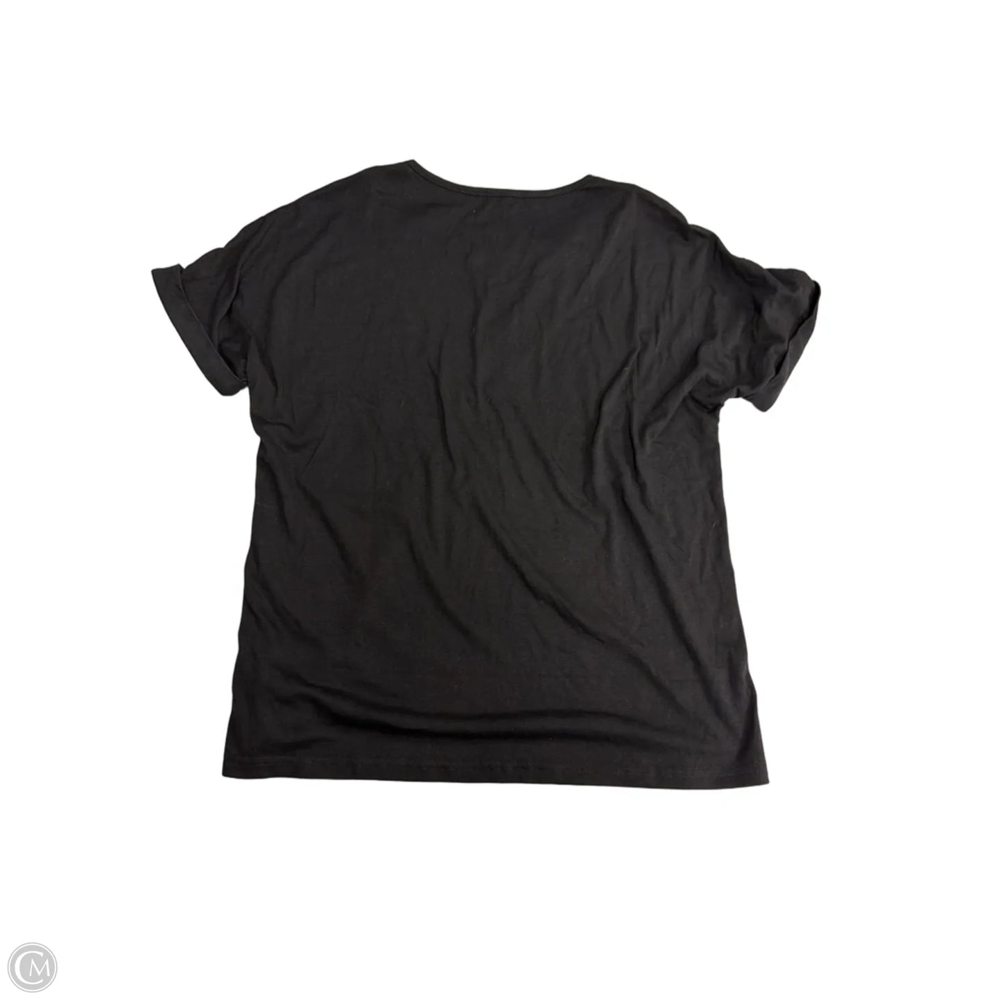 Top Short Sleeve By Clothes Mentor In Black, Size: M