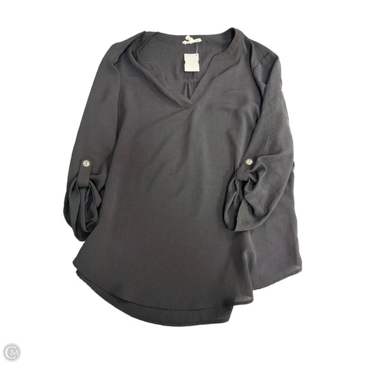Top 3/4 Sleeve By Maurices In Black, Size: L