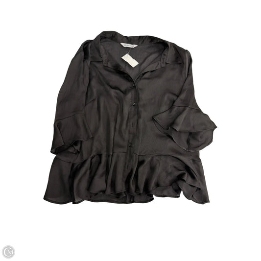 Top Long Sleeve By Nine West Apparel In Black, Size: Xl