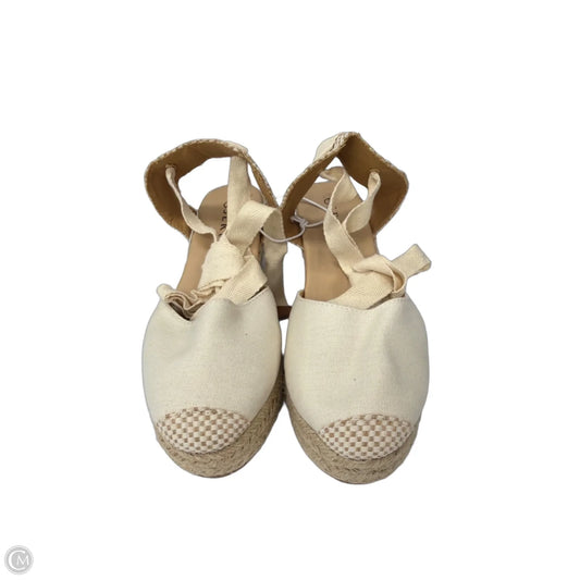 Shoes Heels Wedge By Serra In Cream, Size: 7