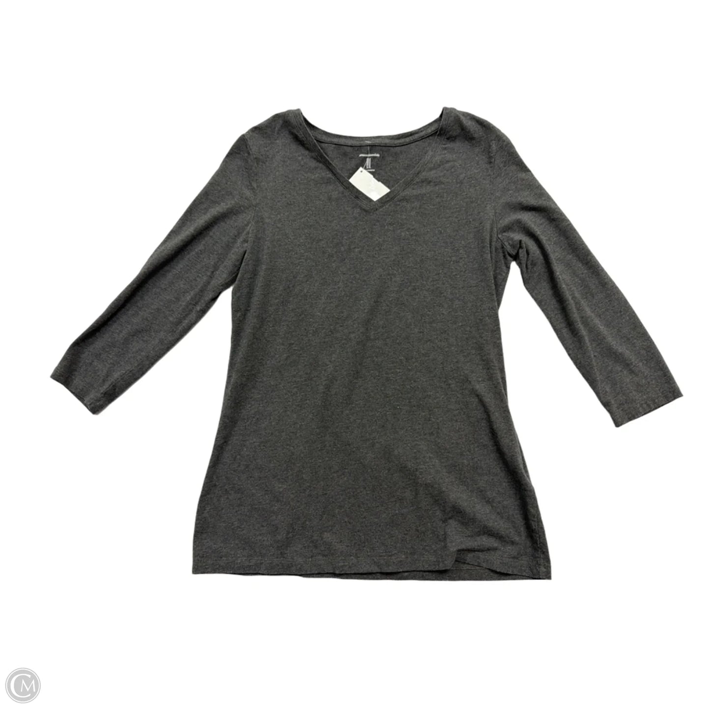Top 3/4 Sleeve By Amazon Essentials In Grey, Size: M