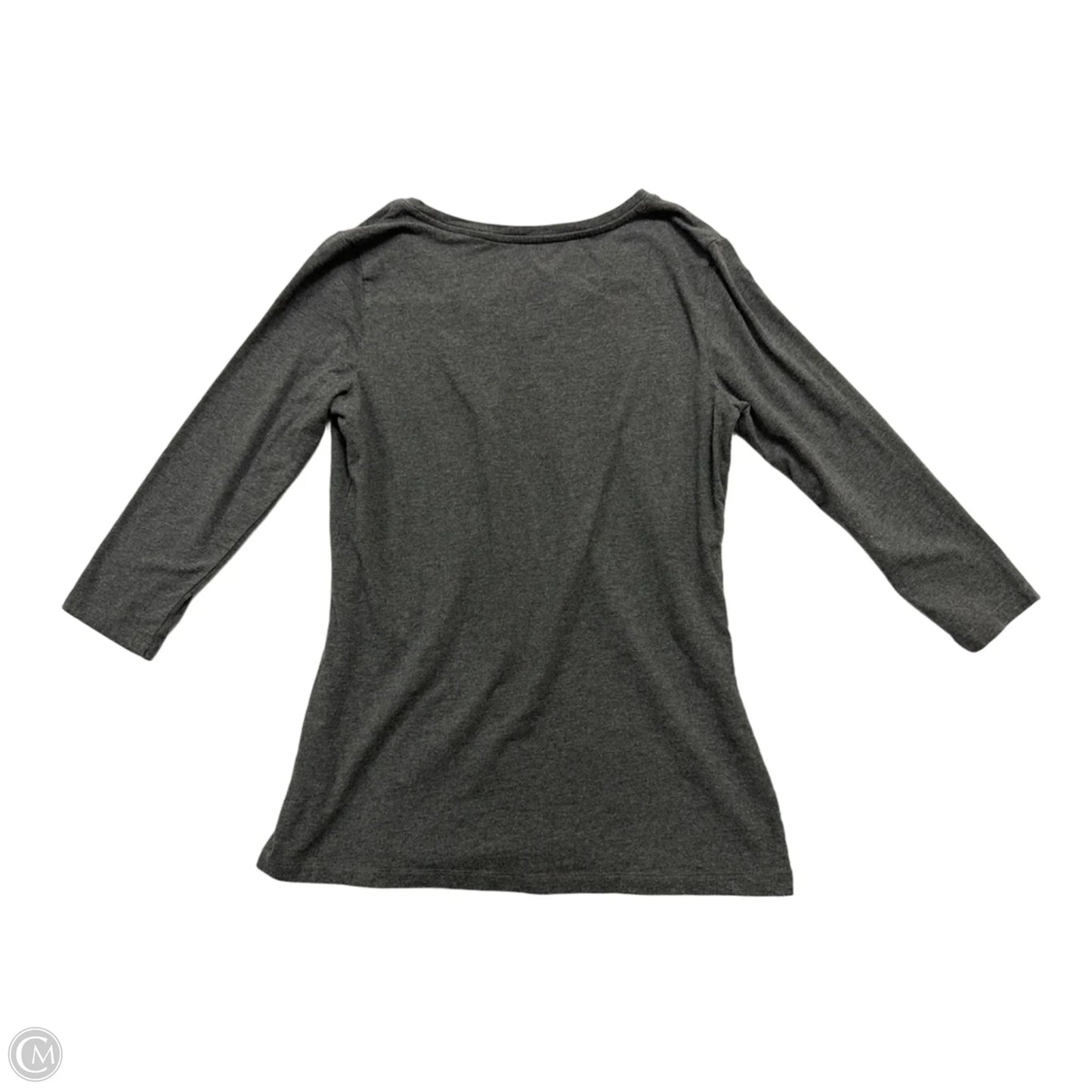 Top 3/4 Sleeve By Amazon Essentials In Grey, Size: M