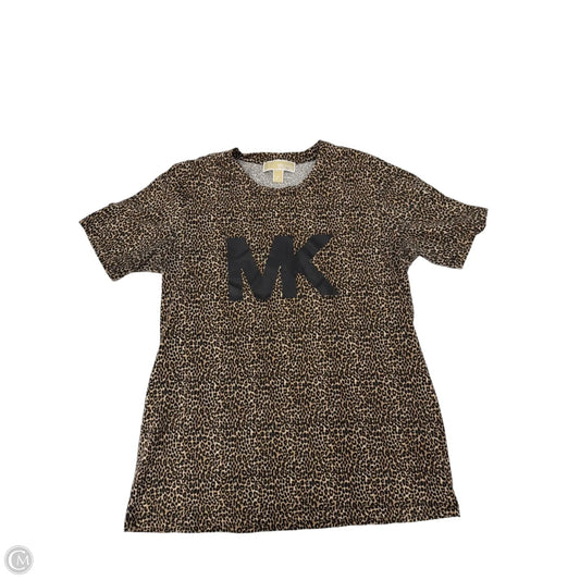 Top Short Sleeve By Michael By Michael Kors In Animal Print, Size: M