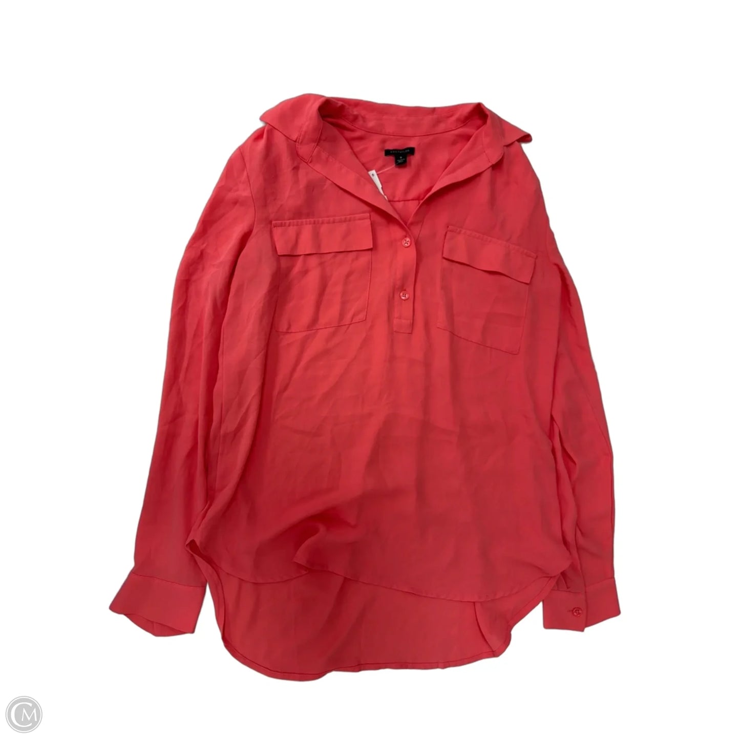 Top Long Sleeve By Ann Taylor In Pink, Size: S