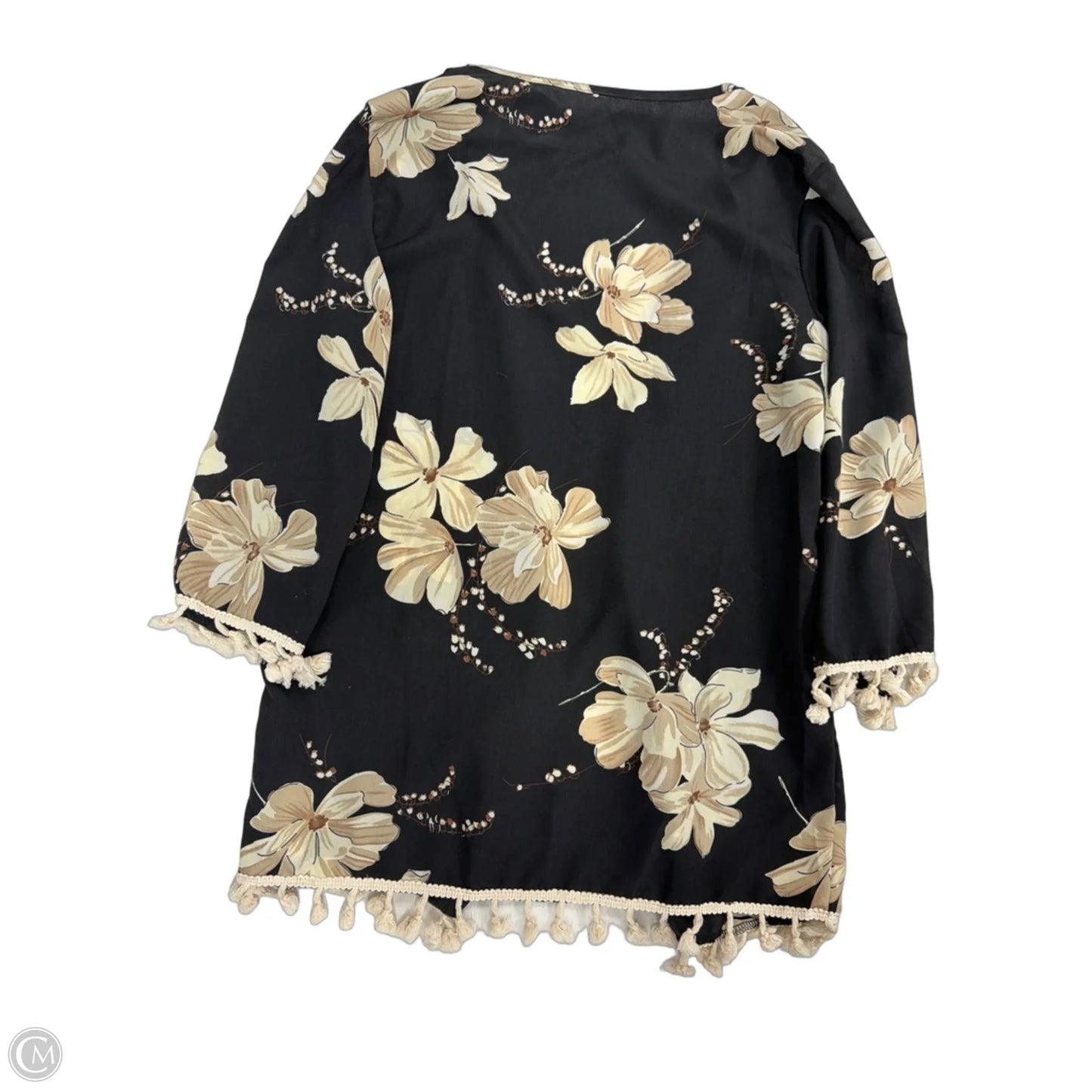 Kimono By Romwe In Black & Cream, Size: M