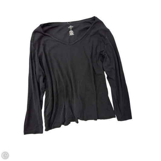 Top Long Sleeve Basic By St Johns Bay In Black, Size: 3x