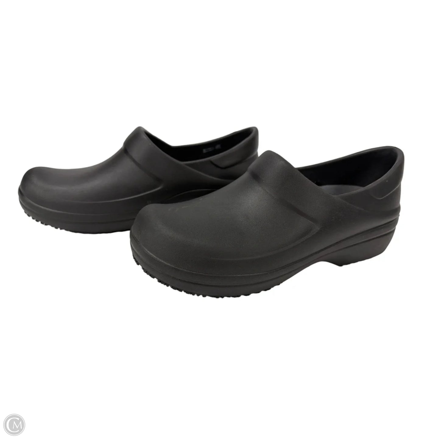 Shoes Flats By Crocs In Black, Size: 10
