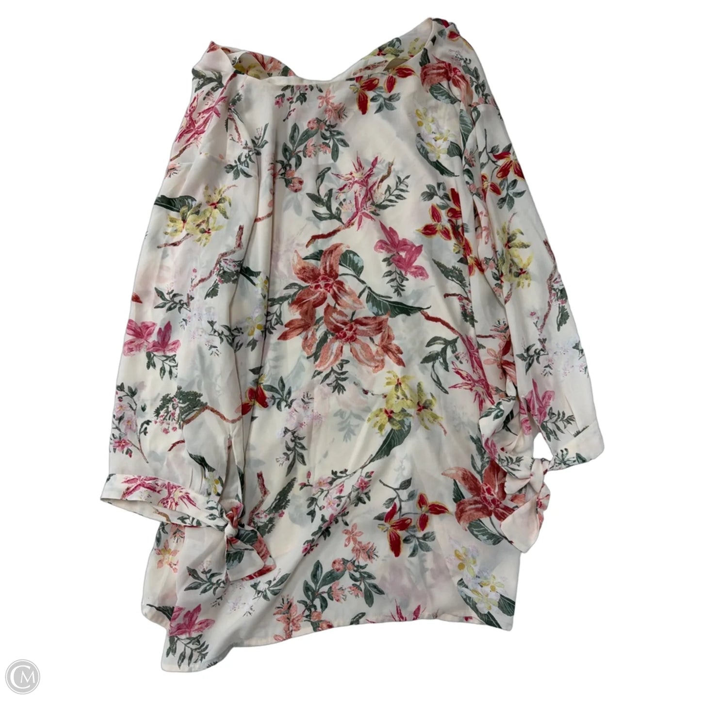 Top Long Sleeve By Violet And Claire In Floral Print, Size: 3x