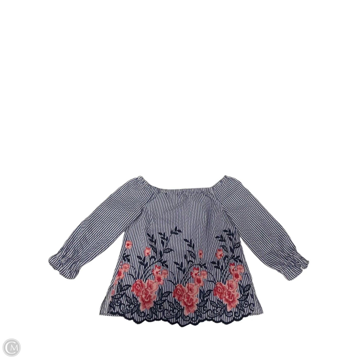 Top Long Sleeve By Elle In Striped Pattern, Size: Xs