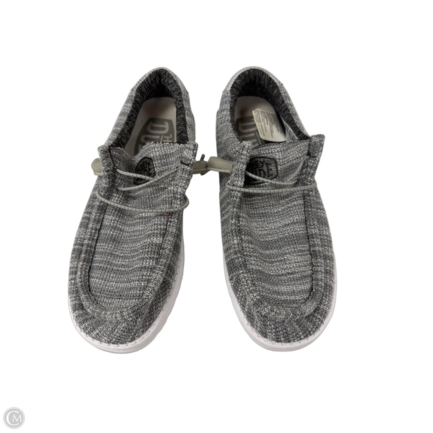 Shoes Flats By Hey Dude In Grey, Size: 10