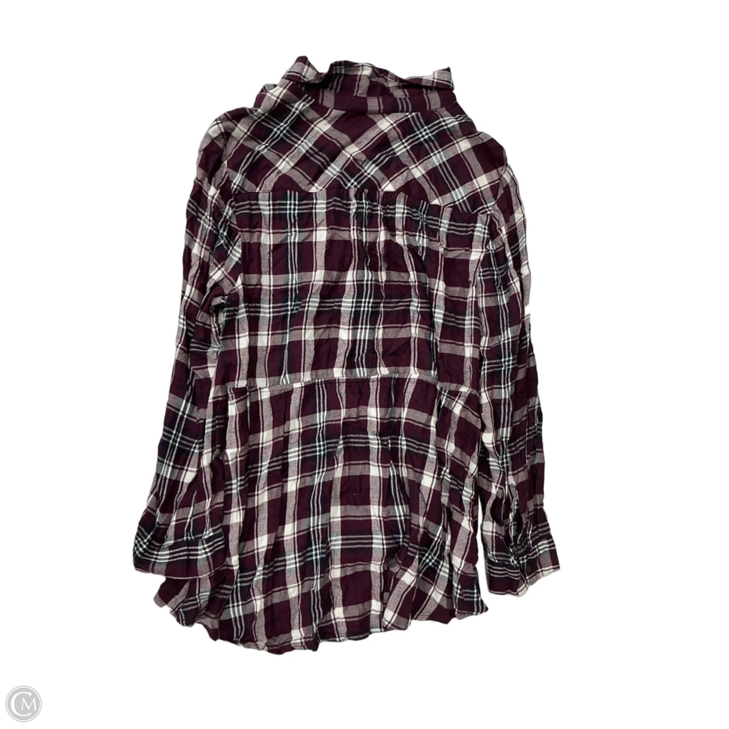 Top Long Sleeve By Lane Bryant In Plaid Pattern, Size: 1x