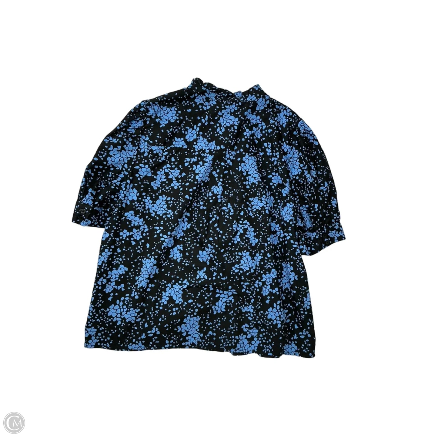 Top Short Sleeve By Who What Wear In Black & Blue, Size: 1x