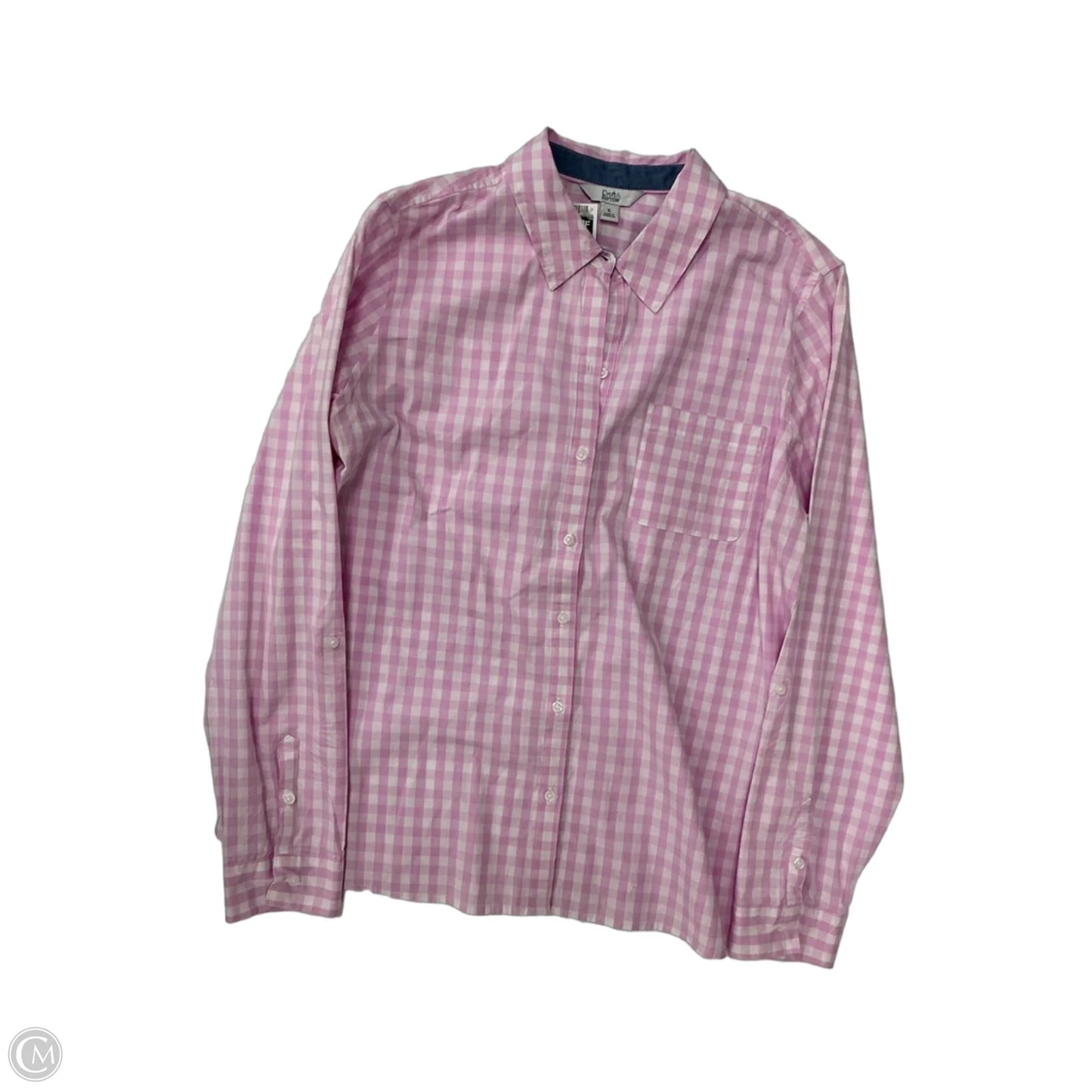 Top Long Sleeve By Croft And Barrow In Checkered Pattern, Size: Xl
