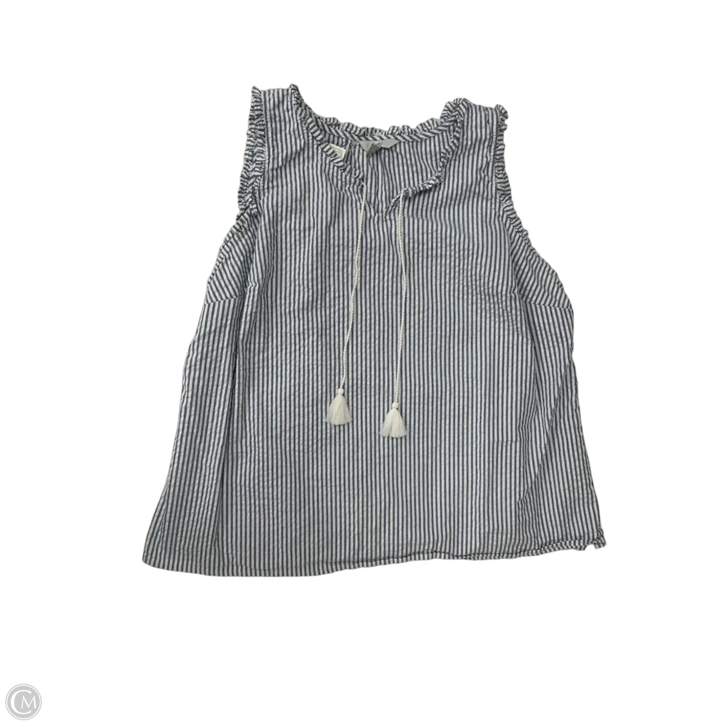 Top Sleeveless By Croft And Barrow In Striped Pattern, Size: 1x