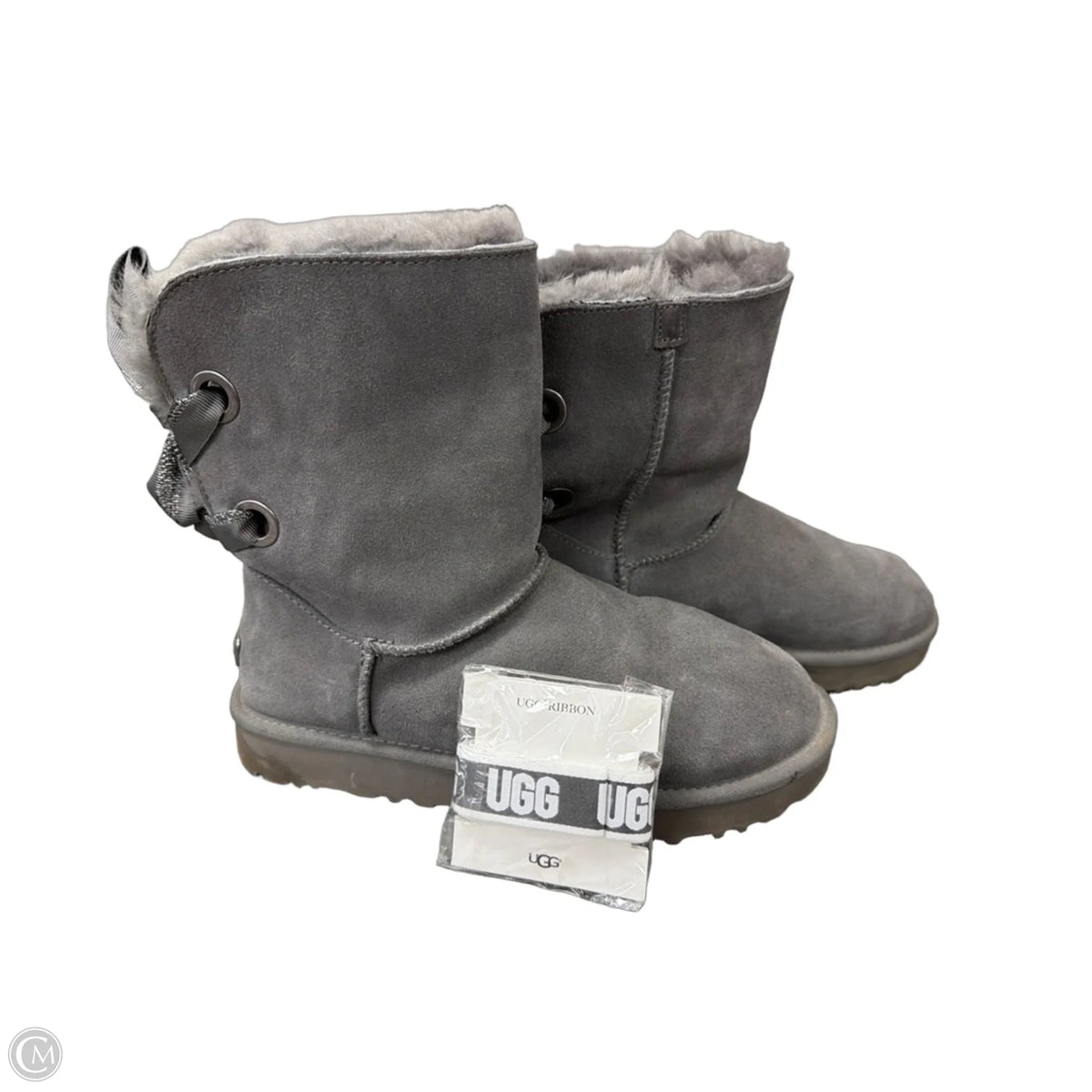 Boots Designer By Ugg In Grey, Size: 9