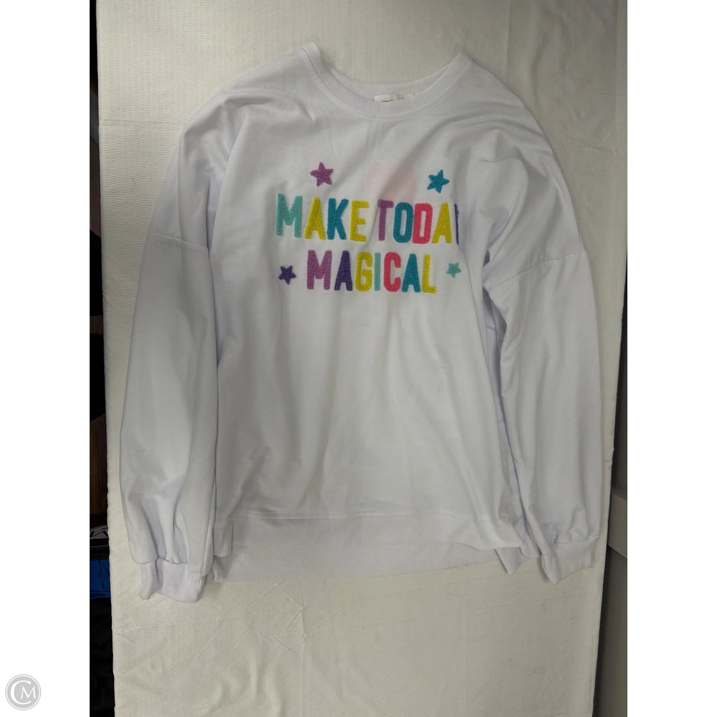 Sweatshirt Crewneck By Simply Southern In White, Size: 1x