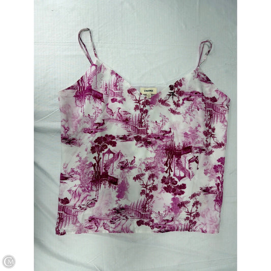 Tank Top By Clothes Mentor In Pink & White, Size: Xl