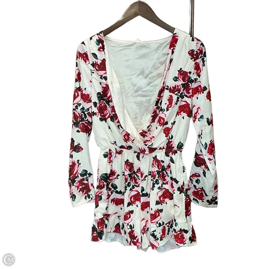 Romper By Clothes Mentor In Floral Print, Size: M