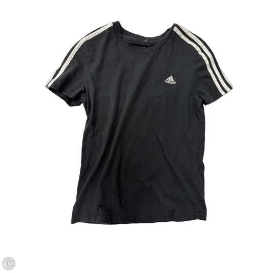 Top Short Sleeve By Adidas In Black & White, Size: M