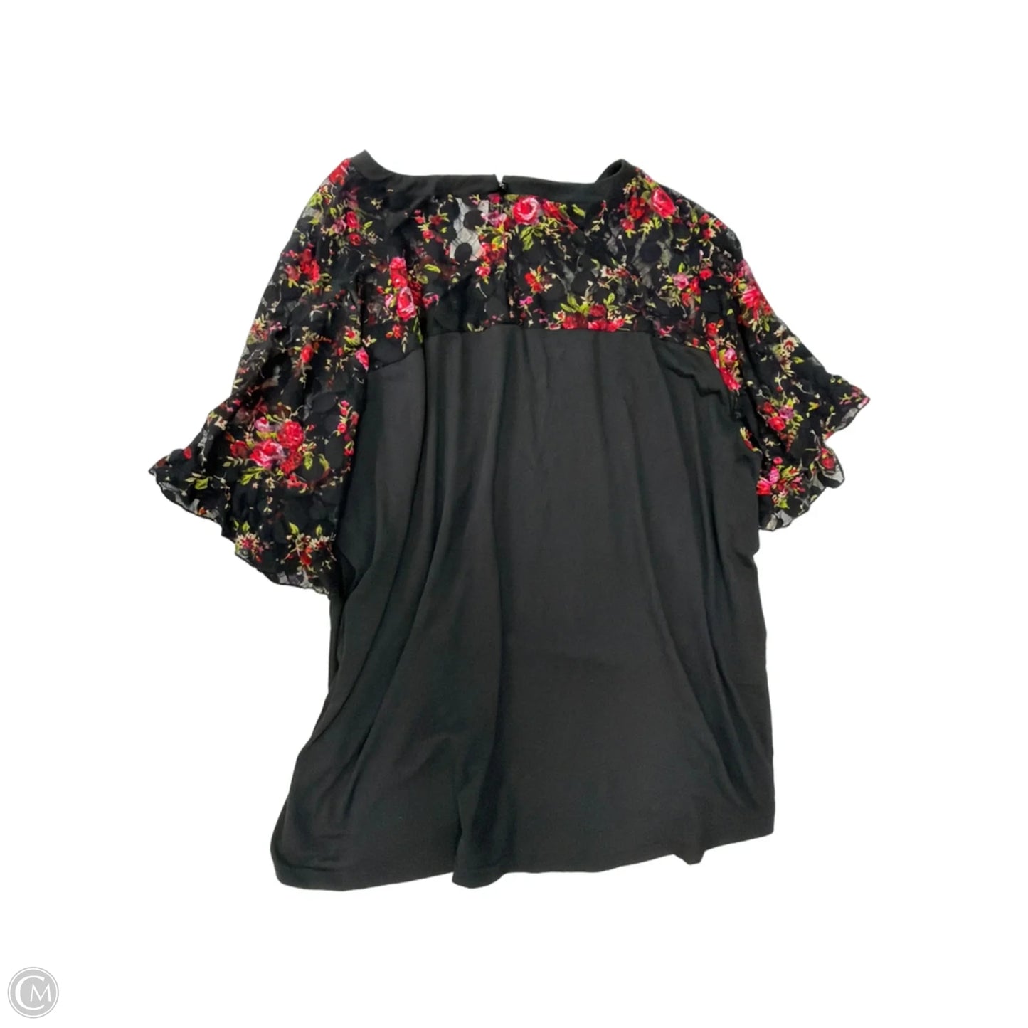 Top Short Sleeve By Shein In Black, Size: 4x