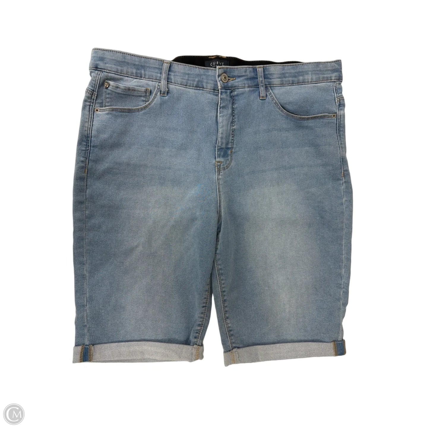Shorts By Curve Appeal In Blue Denim, Size: 16