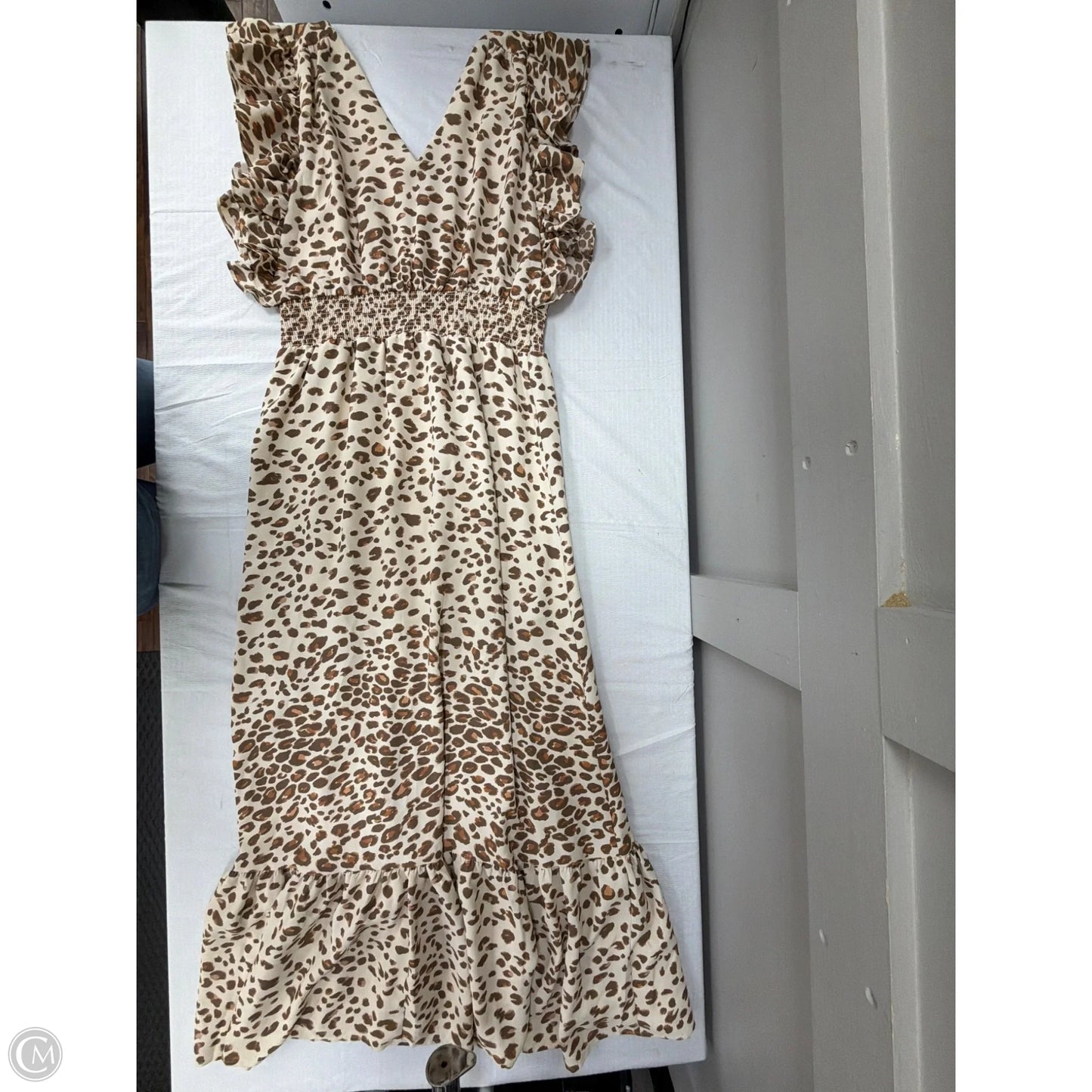 Dress Casual Maxi By Express In Animal Print, Size: L