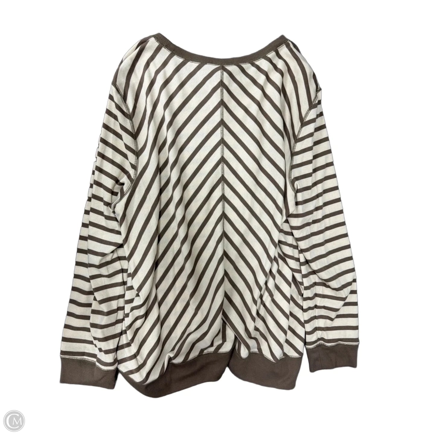 Top Long Sleeve By N Touch In Striped Pattern, Size: Xl
