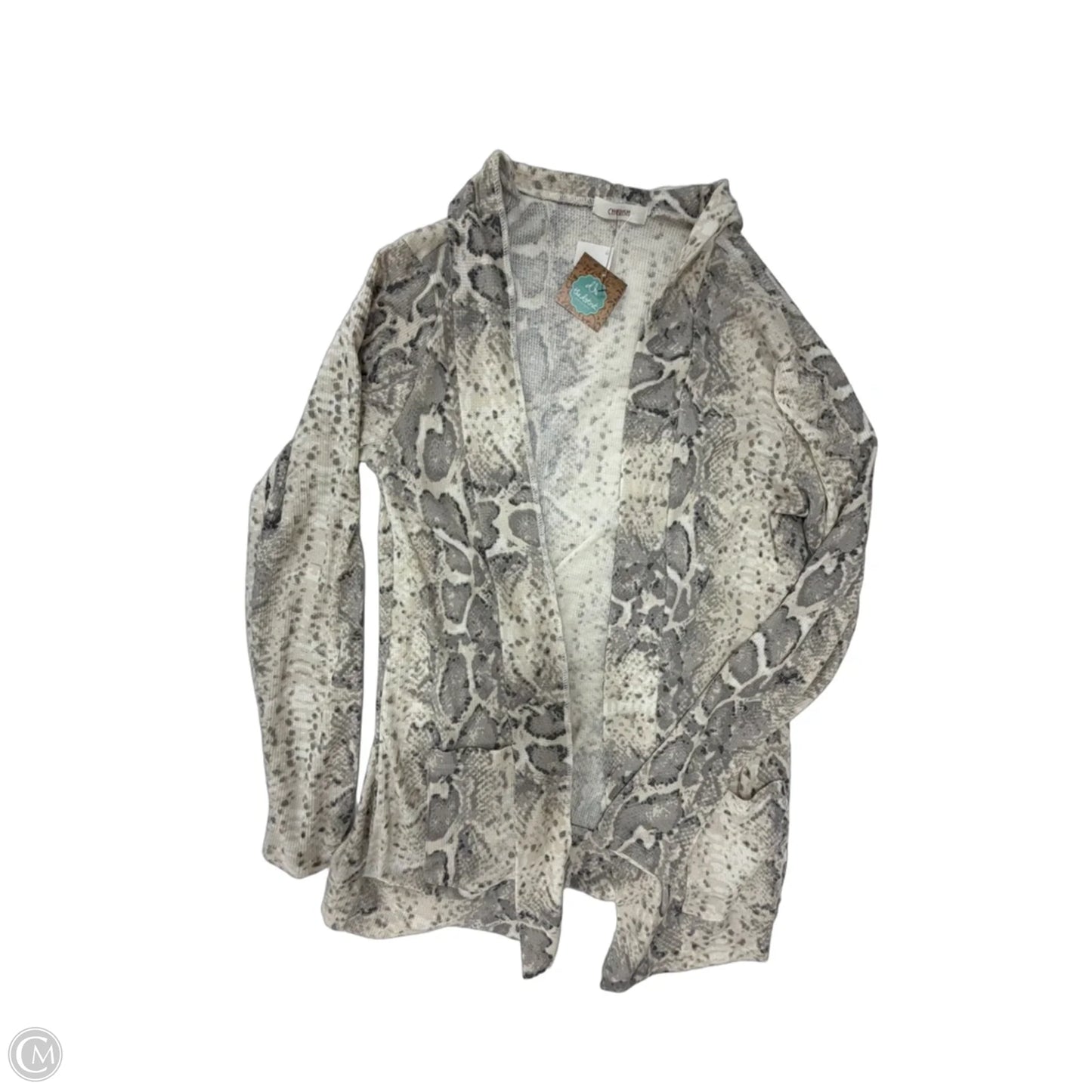 Cardigan By Cherish In Snakeskin Print, Size: S