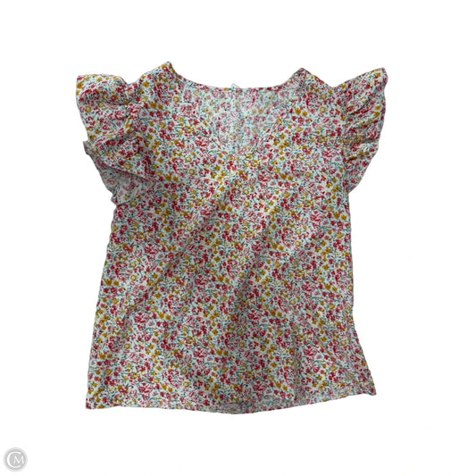 Top Short Sleeve By Shein In Floral Print, Size: Xs