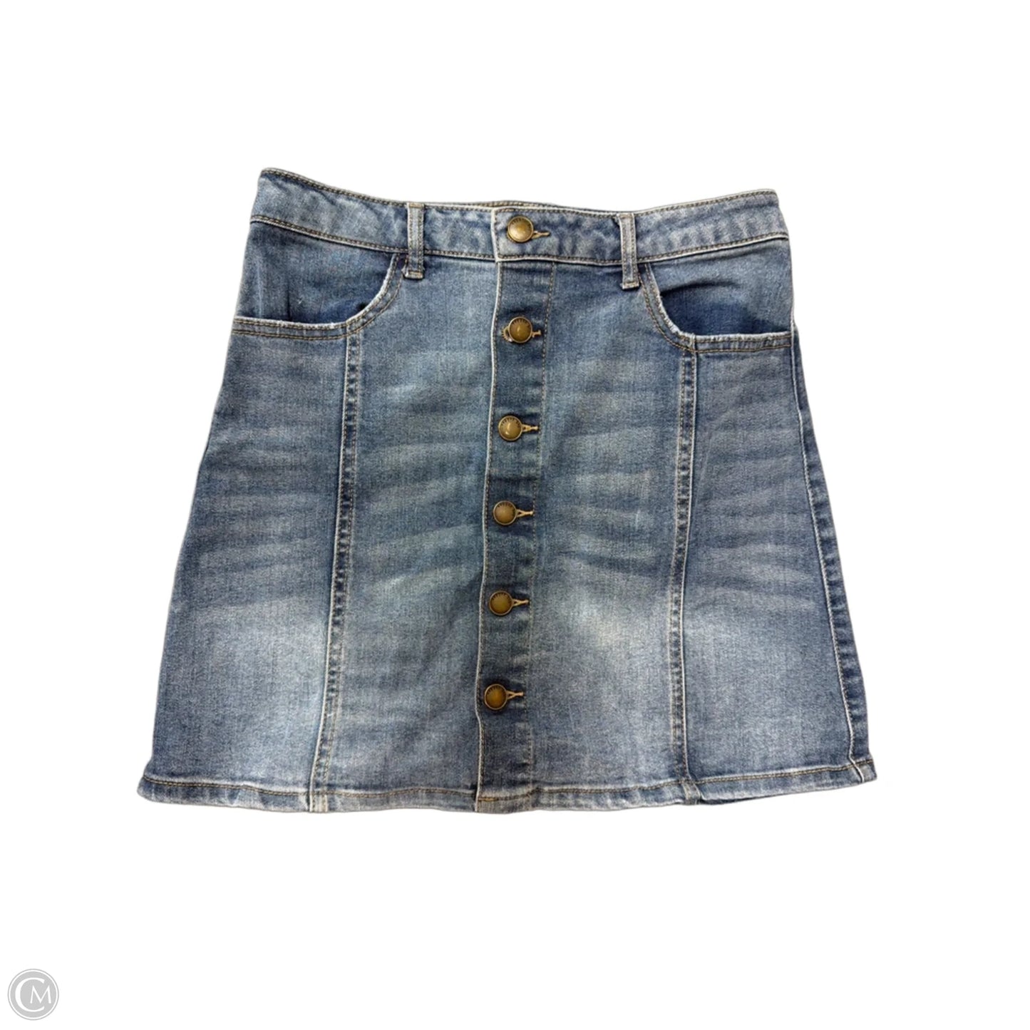 Skirt Mini & Short By Copper Key In Blue Denim, Size: M