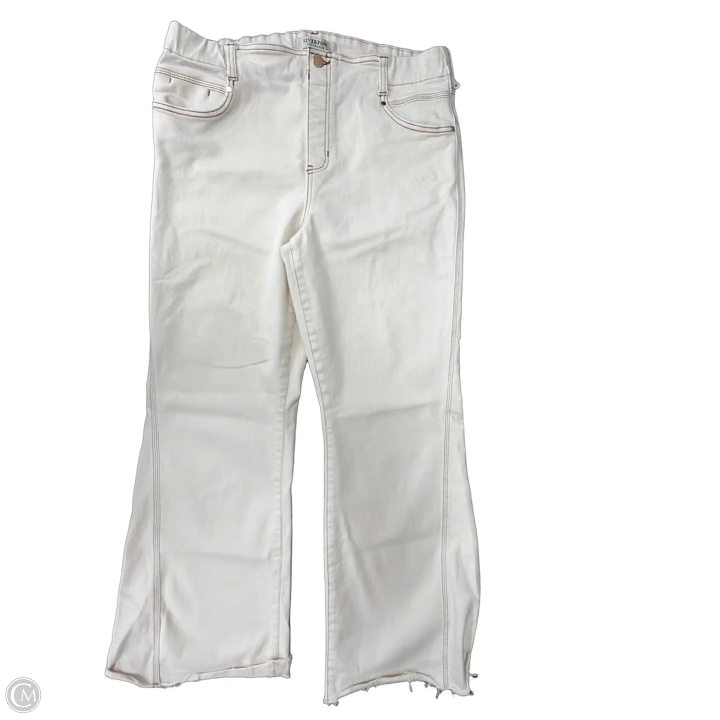 Pants Wide Leg By Liverpool In Cream, Size: 16