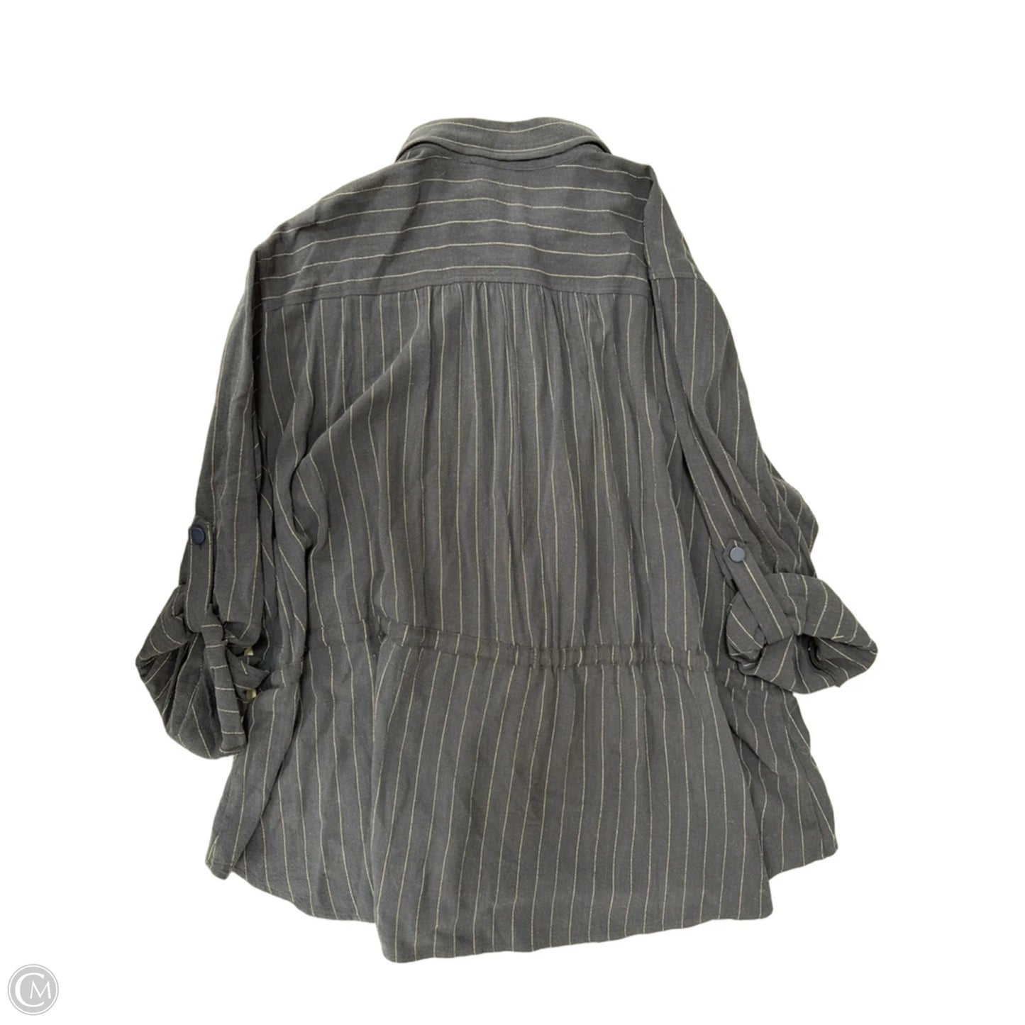 Top Long Sleeve By Modern Works In Striped Pattern, Size: 2x