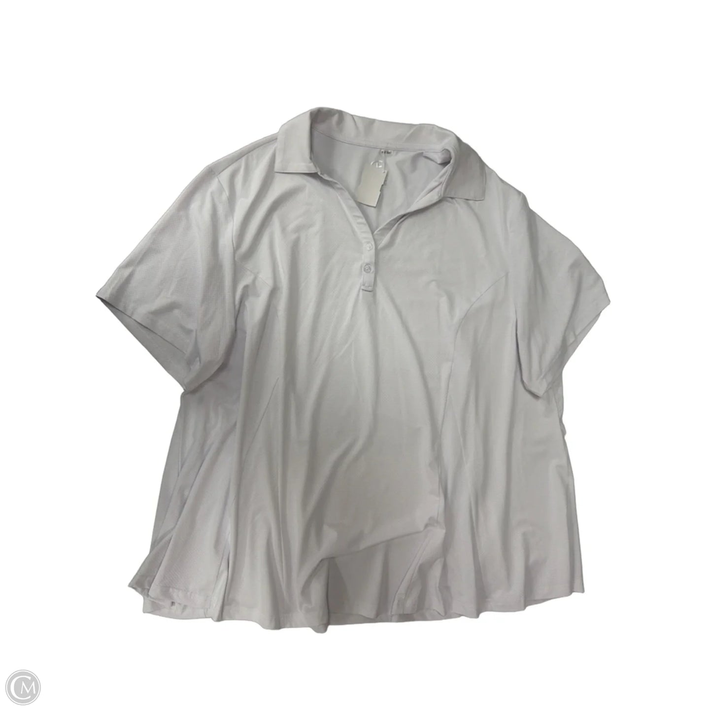 Athletic Top Short Sleeve By Clothes Mentor In White, Size: 3x