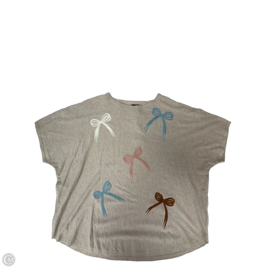Top Short Sleeve By Aaeda In Tan, Size: 2x