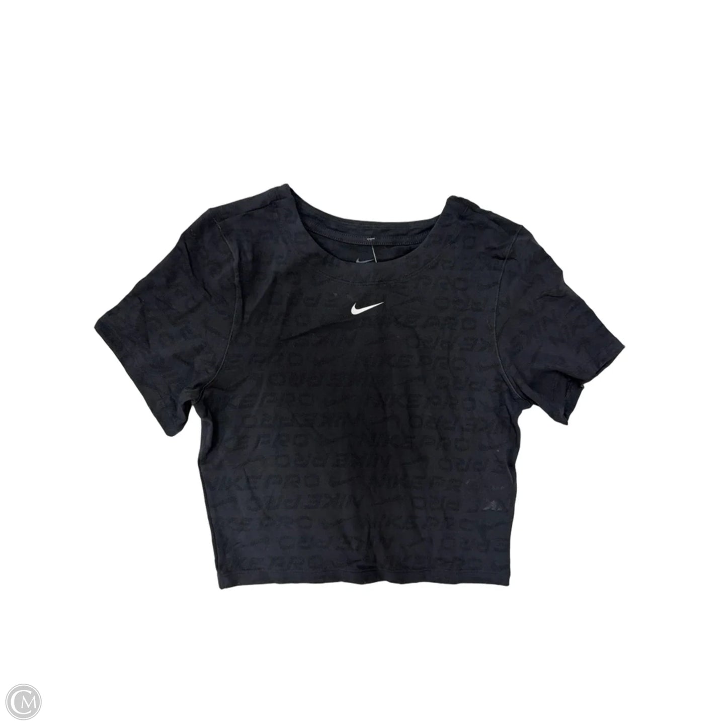 Athletic Top Short Sleeve By Nike Apparel In Black, Size: M