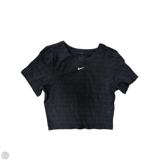 Athletic Top Short Sleeve By Nike Apparel In Black, Size: M