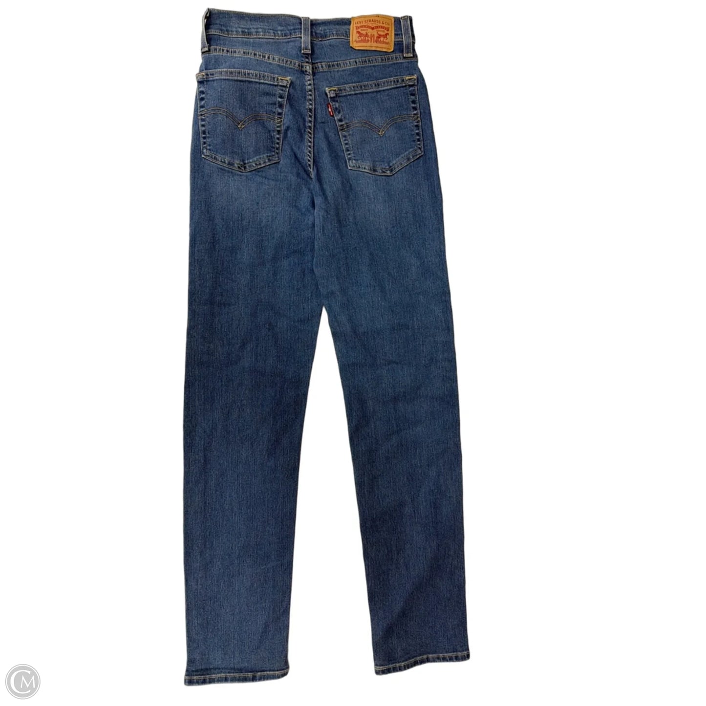 Jeans Straight By Levis In Blue Denim, Size: 2