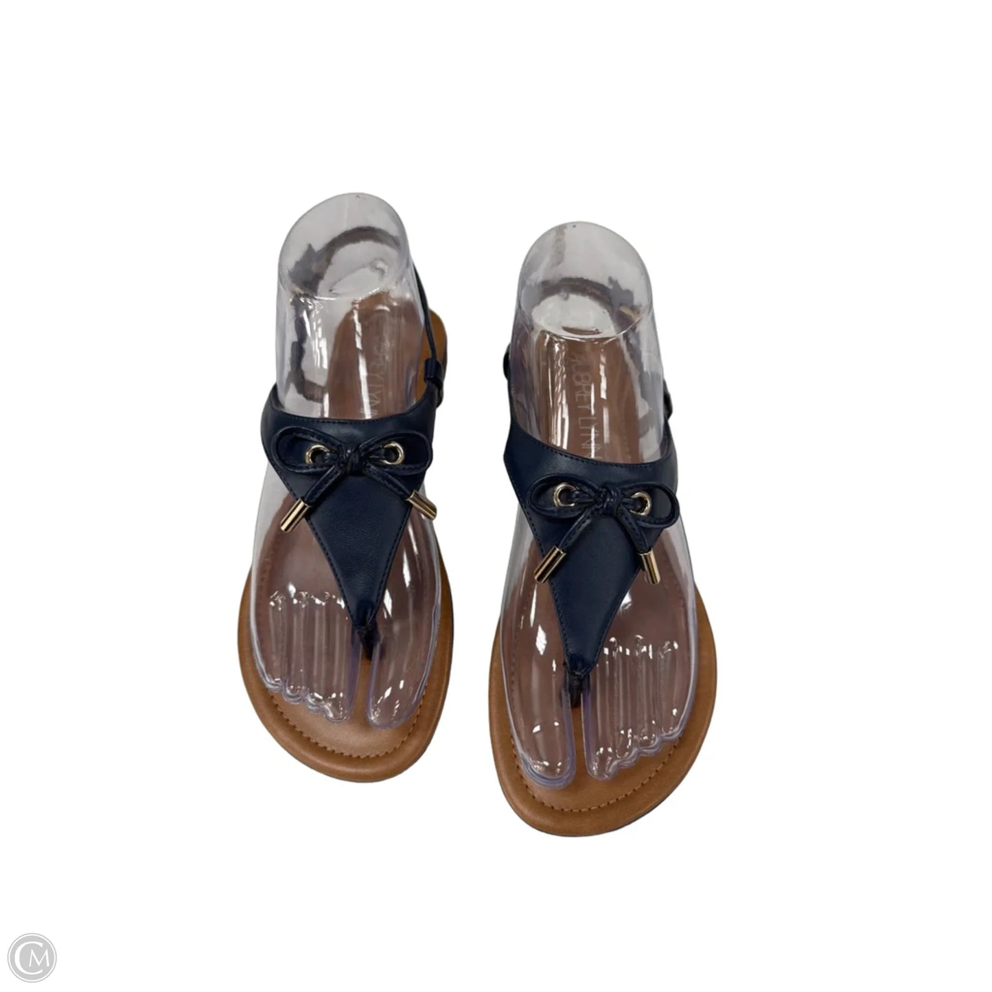 Sandals Flats By Clothes Mentor In Navy, Size: 6