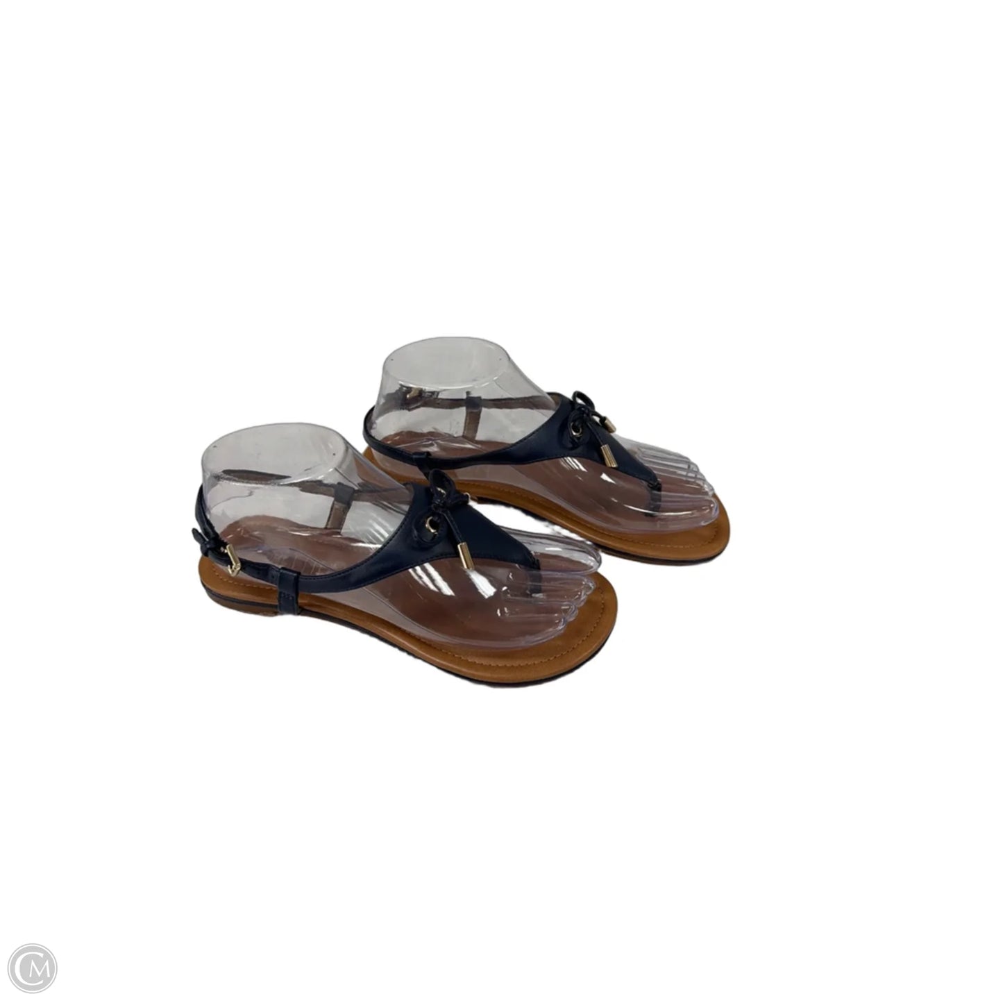 Sandals Flats By Clothes Mentor In Navy, Size: 6