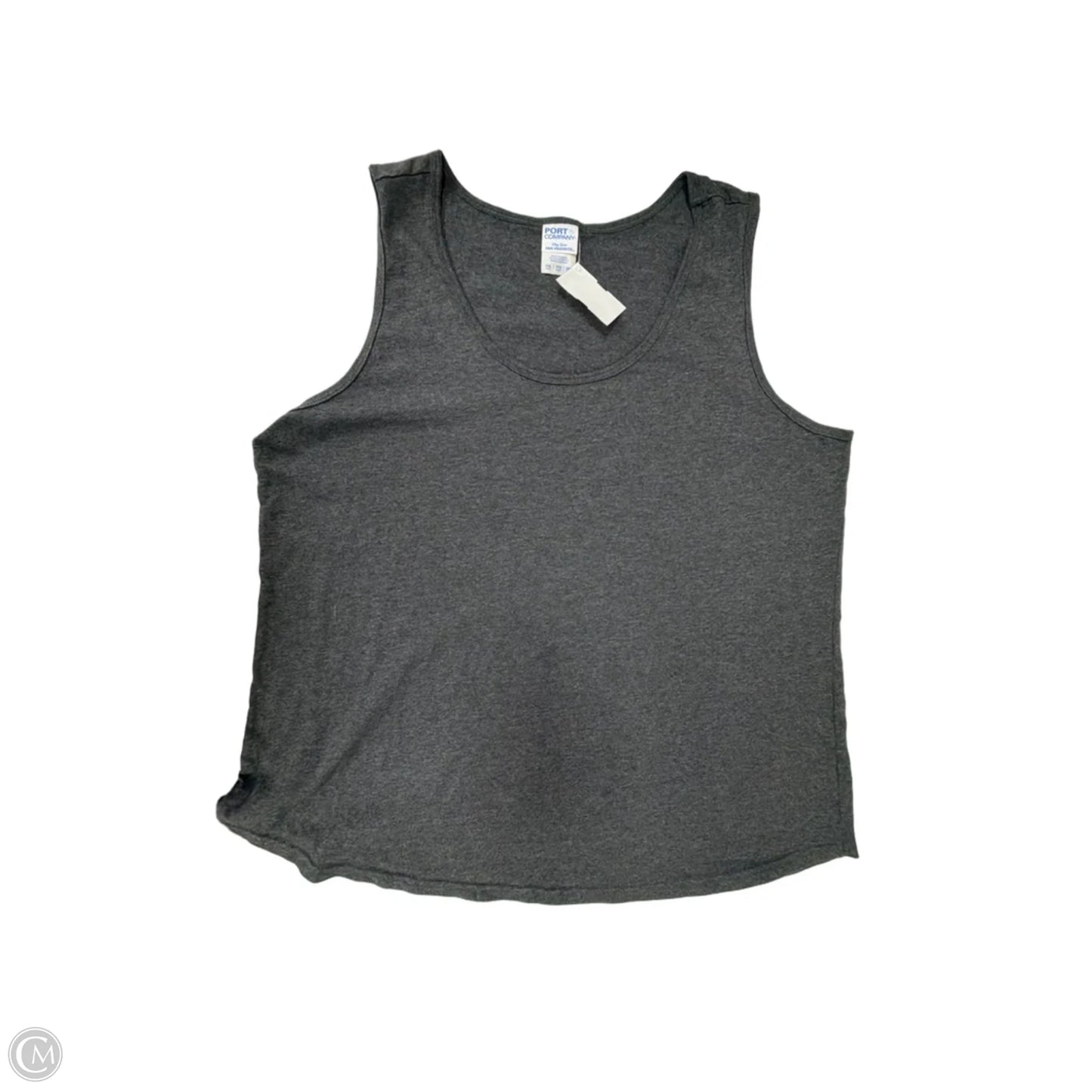 Tank Top By Port & Company In Grey, Size: 1x