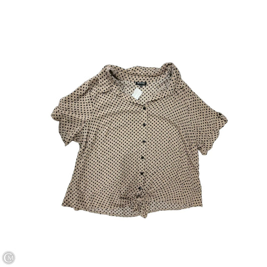 Top Short Sleeve By Unique Spectrum In Polkadot Pattern, Size: 3x