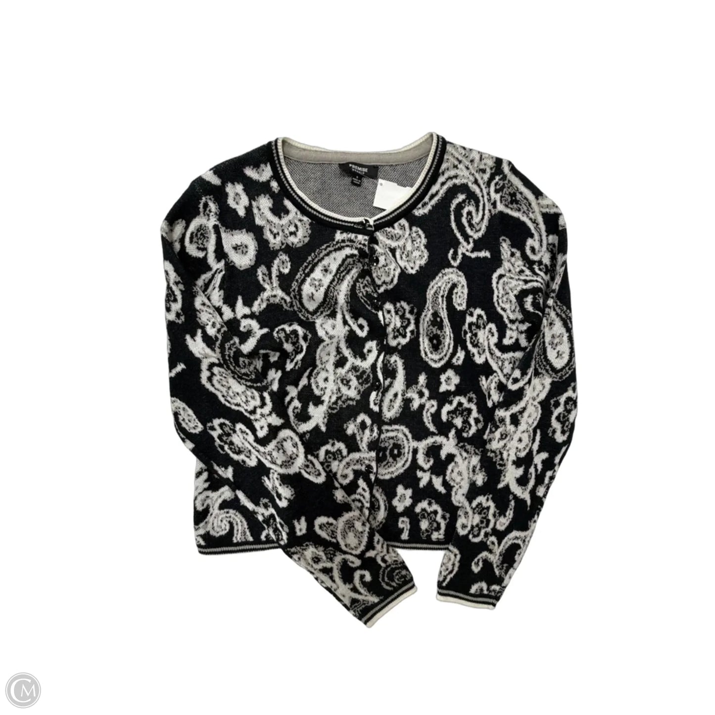 Cardigan By Premise In Black & Grey, Size: S